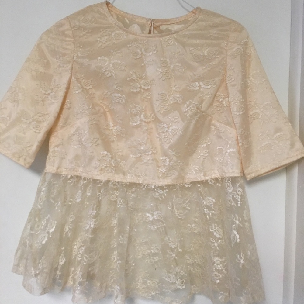 Champagne Lace Blouse